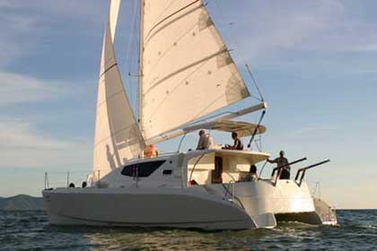 Our new sailing and power catamaran RB 34' - Upholstery Interior Version - Click to enter.