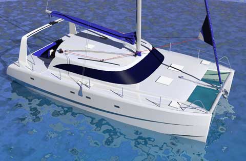 Catamaran rendering