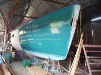 Ketch 77 during the painting